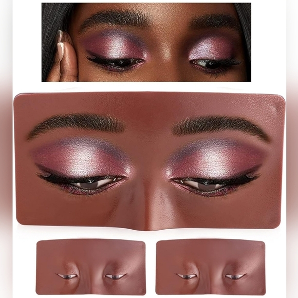 Black Makeup Practice Silicone Mannequin Face Eye Board - Picture 5 of 12